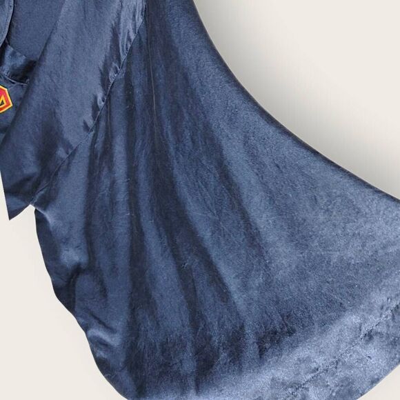 Superman DC Comics Robe Mens One Size Silk‎ Kimono 1999 Belt Vintage - Picture 7 of 11